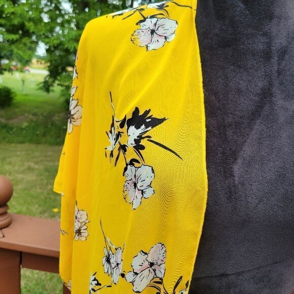 Charlotte Russe 3/4 Sleeve Sheer Loose Chiffon Floral Kimono Cardigan, small/me - Picture 5 of 13